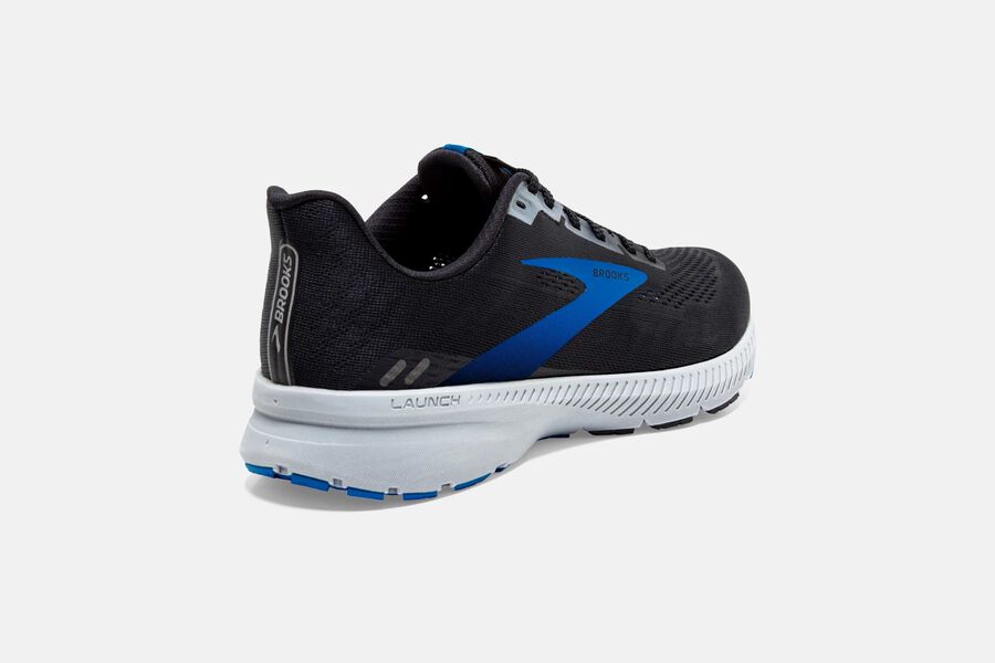 Brooks Running Shoes Mens Black/Grey/Blue - Launch 8 Road - 7608-BWASO